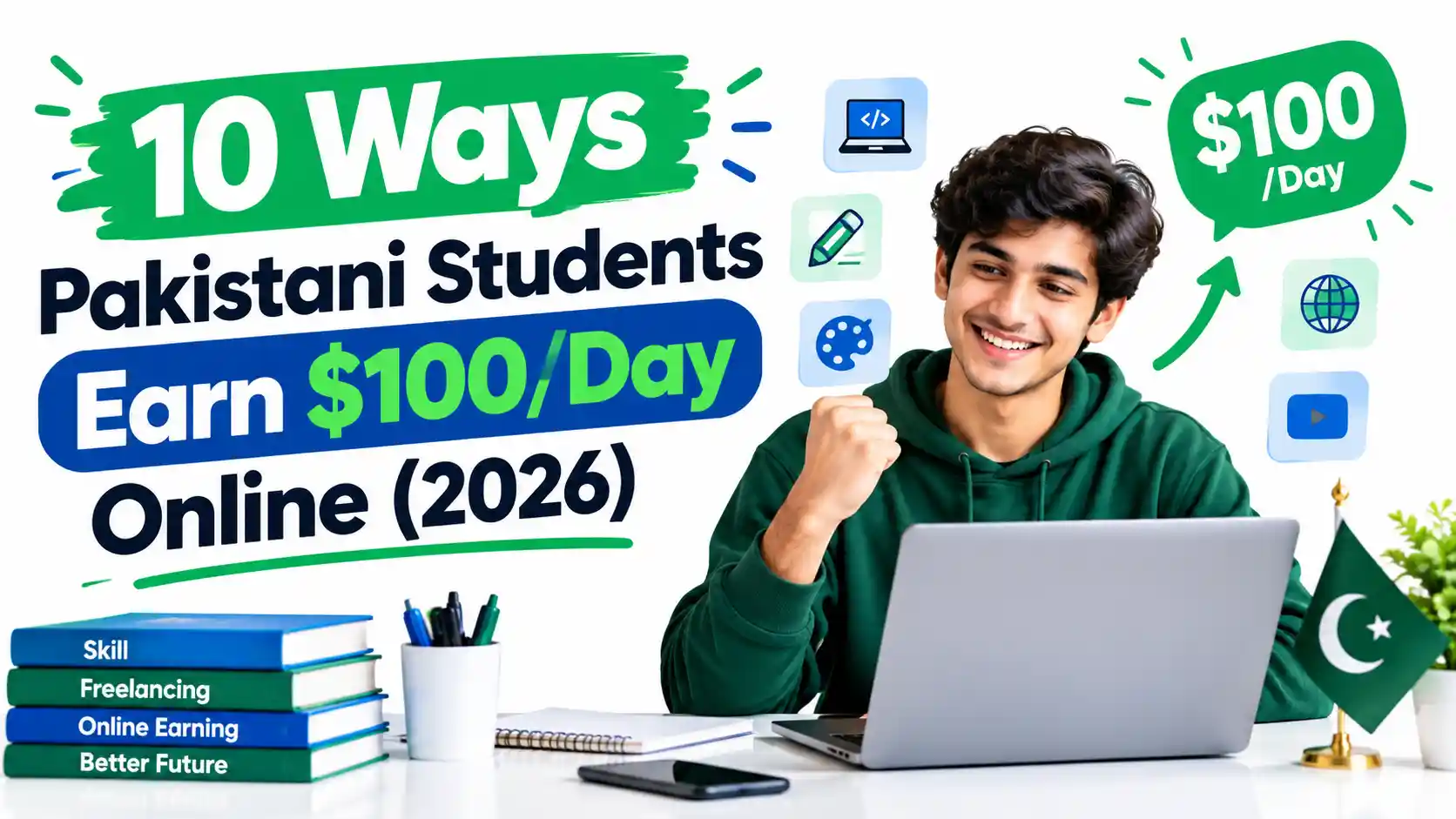 10 Ways Pakistani Students Earn $100/Day Online (2026)
